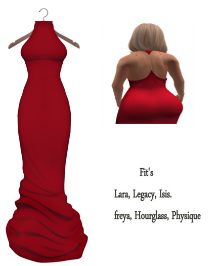Turtleneck Gown - Red  Formal  Valentine 