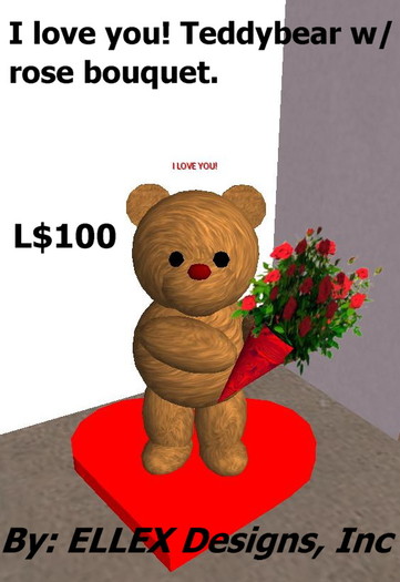 ELLEX Teddy w/ bouquet
