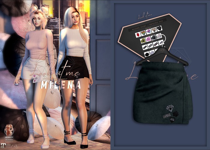 Look At Me. Milena : Skirt - dark blue