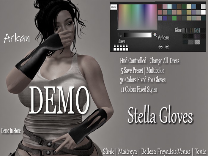 .::Arkan::. Stella Gloves + Fitmesh DEMO