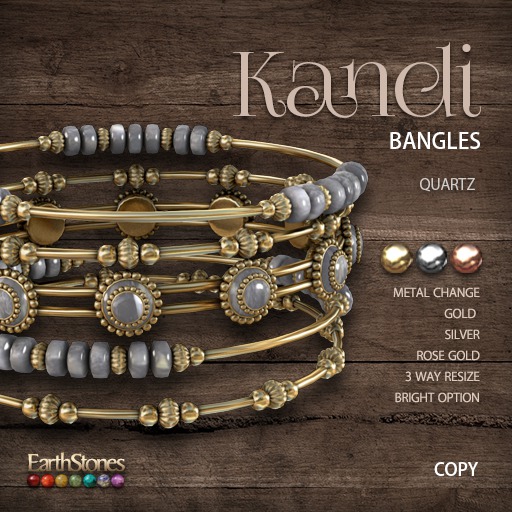 EarthStones Kandi Bangles ~ Quartz