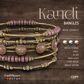 EarthStones Kandi Bangles ~ Rose Quartz