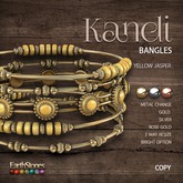 EarthStones Kandi Bangles ~ Yellow Jasper