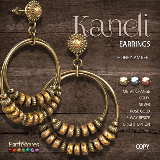 EarthStones Kandi Earrings ~ Yellow Jasper