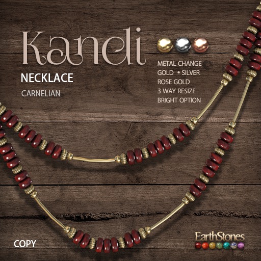 EarthStones Kandi Necklace ~ Carnelian