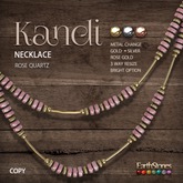 EarthStones Kandi Necklace ~ Rose Quartz