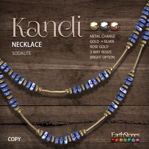 EarthStones Kandi Necklace ~ Sodalite