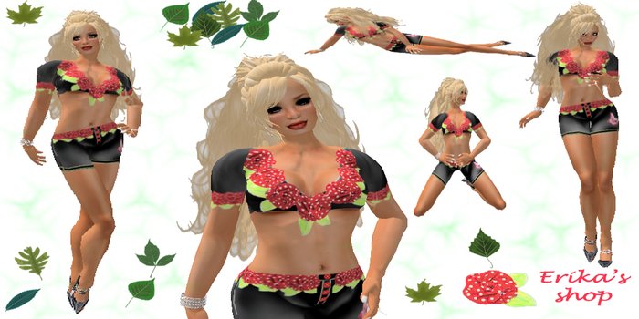 Roses leather costume
