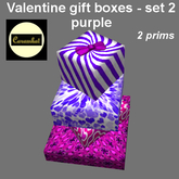 Valentine gift boxes - set 2 purple