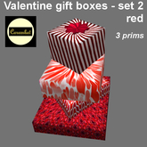 Valentine gift boxes - set 2 red