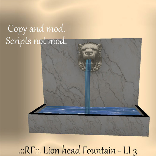 Lion head fountain