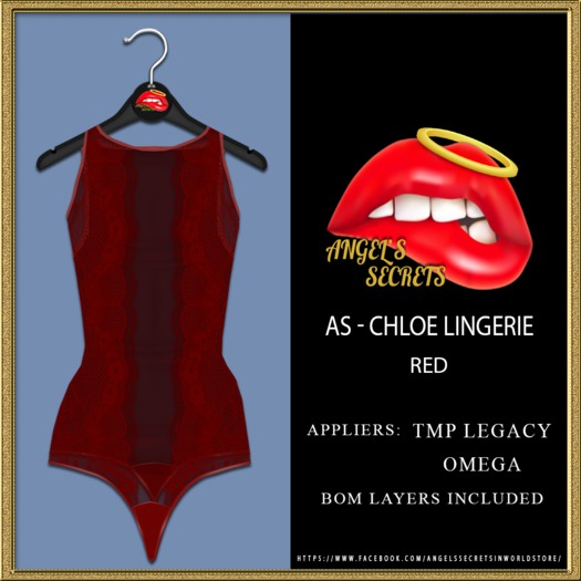 AS - CHLOE LINGERIE - RED (add to unpack)