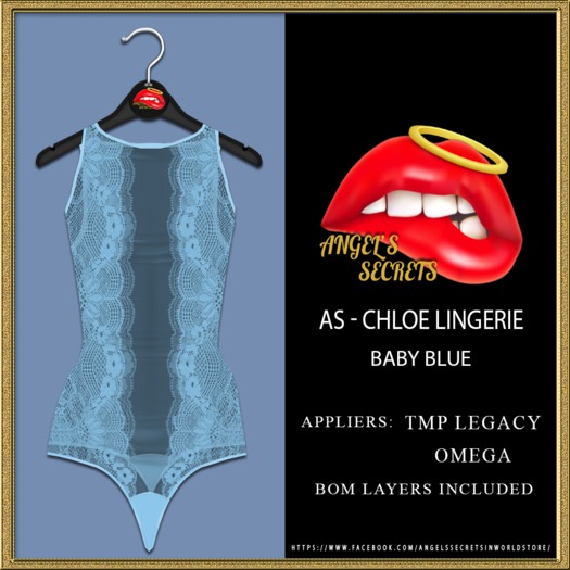 AS - CHLOE LINGERIE - BABY BLUE (add to unpack)