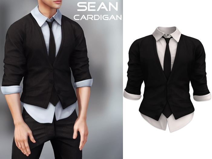 Mossu - Sean Cardigan - Black