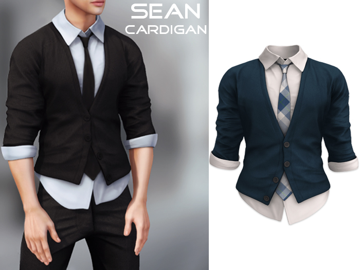 Mossu - Sean Cardigan - Navy