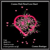 Cosmos PINK Floral Love Heart MESH (BOX)