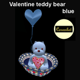 Valentine teddy bear - blue