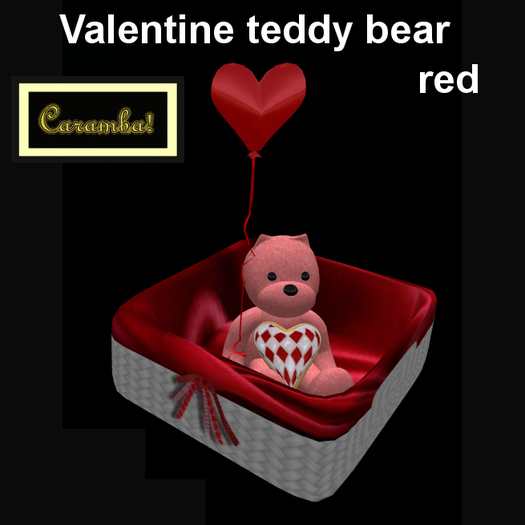 Valentine teddy bear - red
