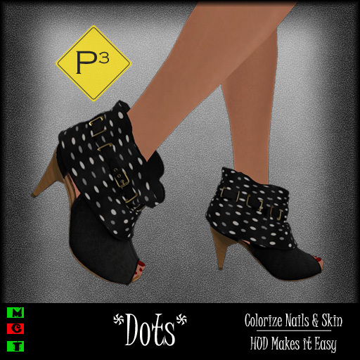 <P3> Dots - Gray on Black
