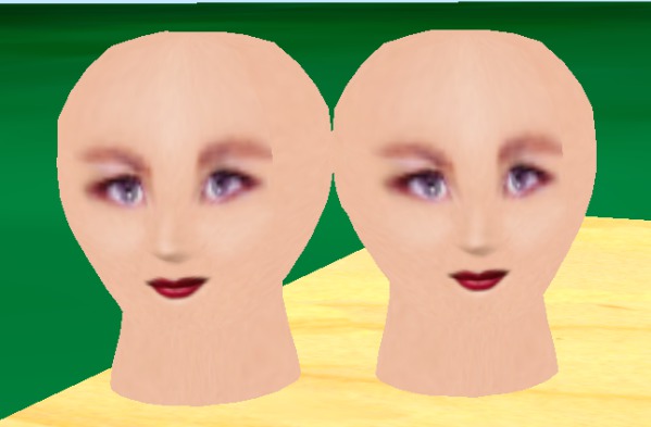 Two Tiny Women Sculpt Head Decoration