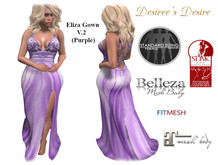 ::::Desiree's Desire:::: Eliza Gown V.2 Purple, 5 Standard Sizes + Maitreya + Slink Physique + Belleza Venus