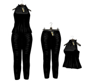 ** Harmonia Original Mesh Black Mey Pants Outfit - Maitreya