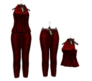 ** Harmonia Original Mesh Red Mey Pants Outfit - Maitreya
