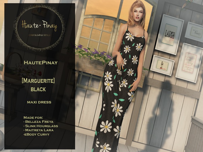 HautePinay [MARGUERITE BLACK] Maxi Dress IV