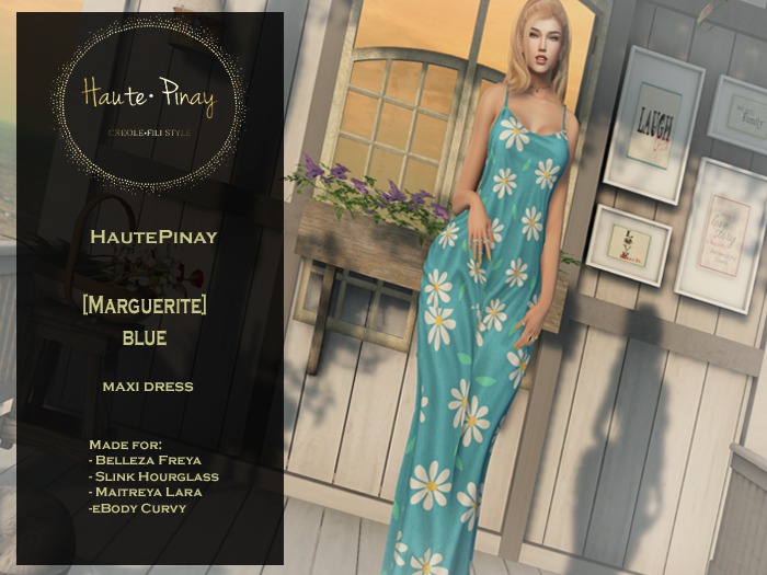 HautePinay [MARGUERITE BLUE] Maxi Dress IV