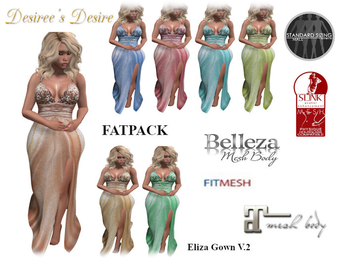 ::::Desiree's Desire:::: Eliza Gown V.2 FATPACK