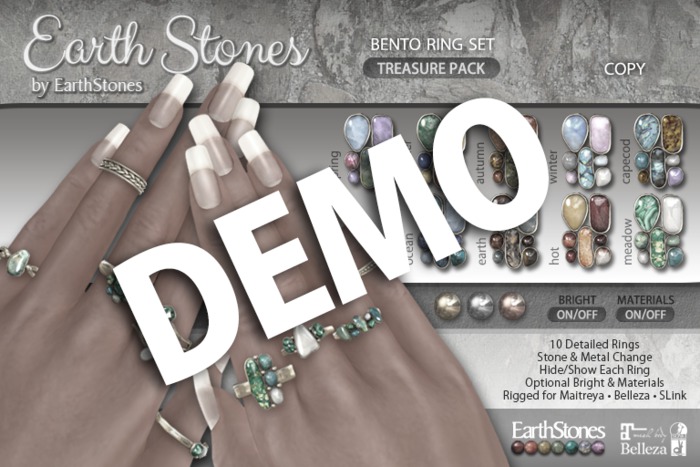 Earth Stones by EarthStones Bento Rings ~ DEMOS