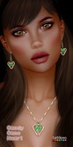 EarthStones Candy Cane Heart Necklace ~ Fatpack