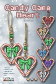 EarthStones Candy Cane Heart Earrings ~ Fatpack