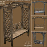 GD MESH FULL PERM PERGOLA BENCH 2 VERESIONS