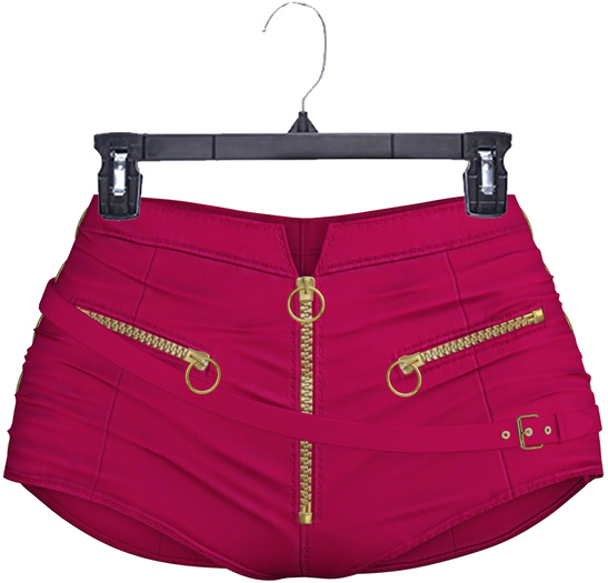 adorsy - Amaya Leather Shorts Raspberry - Maitreya/Legacy