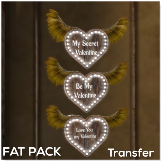 VALENTINE Fat Pack Decor Signs