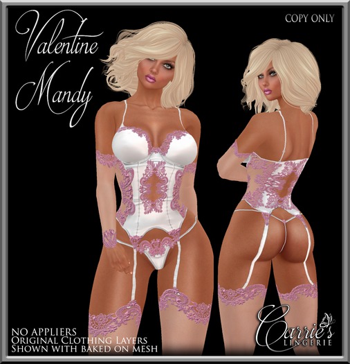 CB~Valentine Mandy White/Pink (box)