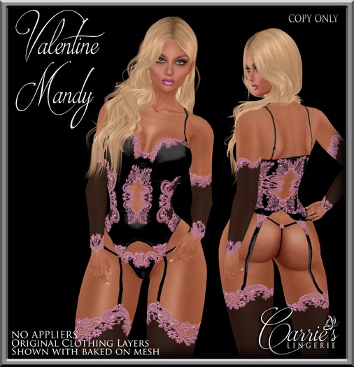 CB~Valentine Mandy Blk/Pink (box)
