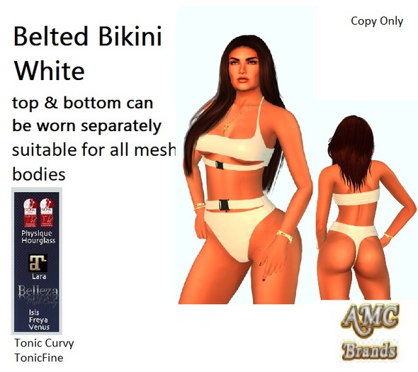 AMC Belted Bikini White