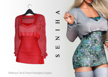 Seniha. Dome Dress&Sweater // Red