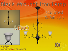 Lamp Wrought Iron Black by Wild Motley DEMO