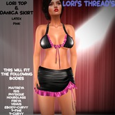 [L.T] Lori Top & Danica Skirt - Black/Pink Latex