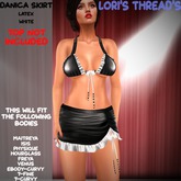 [L.T] Danica Skirt - Latex - Black/White (REZ ME)