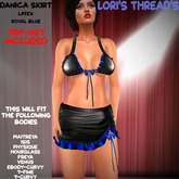 [L.T] Danica Skirt - Latex - Black/Royal Blue (REZ ME)