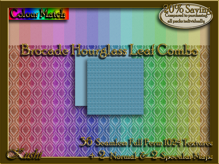 !Kushi! BrocadeHourglassLeafCOMBO Textures -WearToUnpack