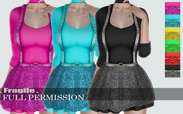 .Fragile. 19 Full Perm Textures for Ursula fitted dress