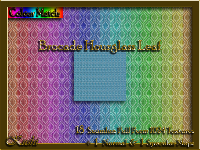Brocade Hourglass Leaf Textures