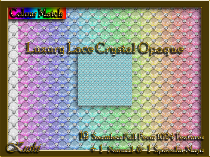!Kushi! LuxuryLaceCRYSTALOPAQUE Textures -WearToUnpack