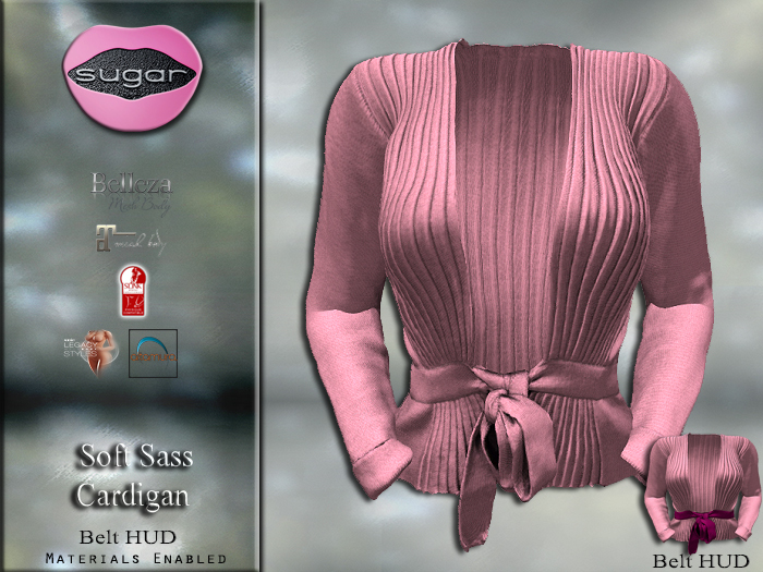 :-:SUGAR:-: Soft Sass Cardigan {PINK HUD}