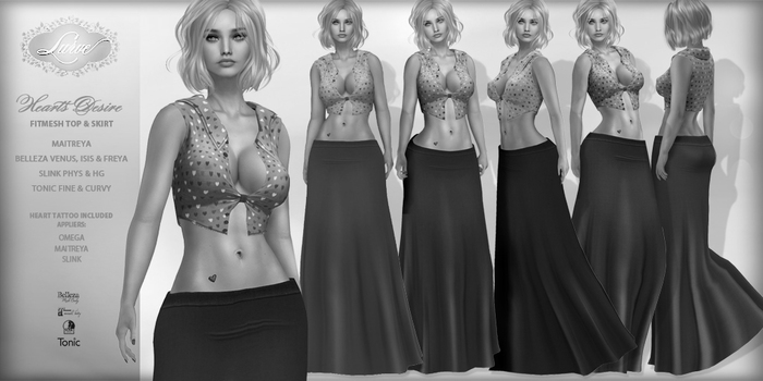 *Lurve* Heart's Desire Gown Set - DEMO (Add to Open)